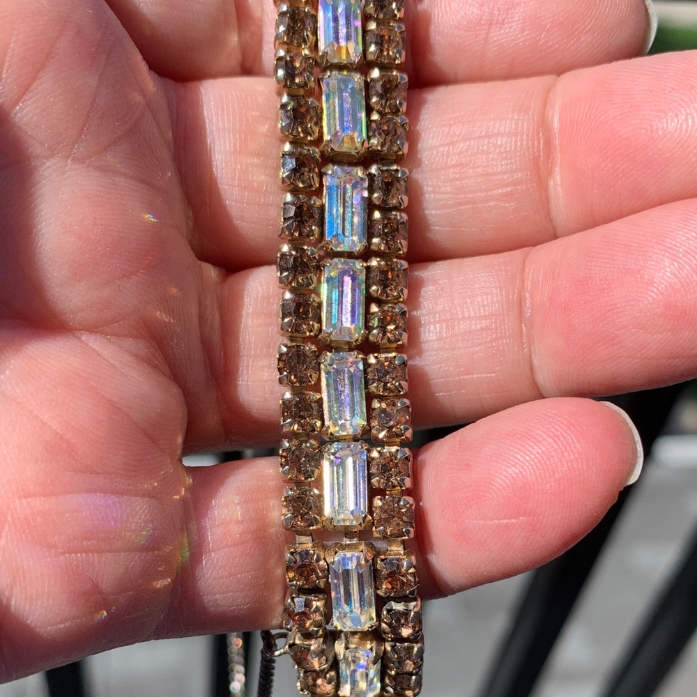 Sherman Elegant Gold and Silver Crystal Bracelet. From my mother’s estate
